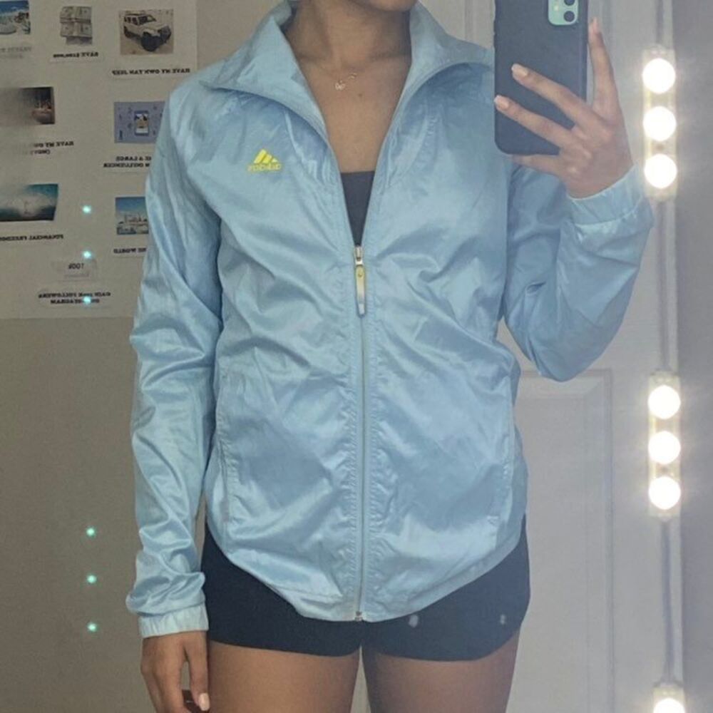 Adidas Light Blue Windbreaker Track Jacket